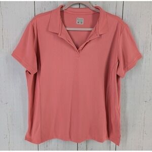 Columbia Size‎ XL Salmon Pink Collared Short Sleeve Womens Active Top